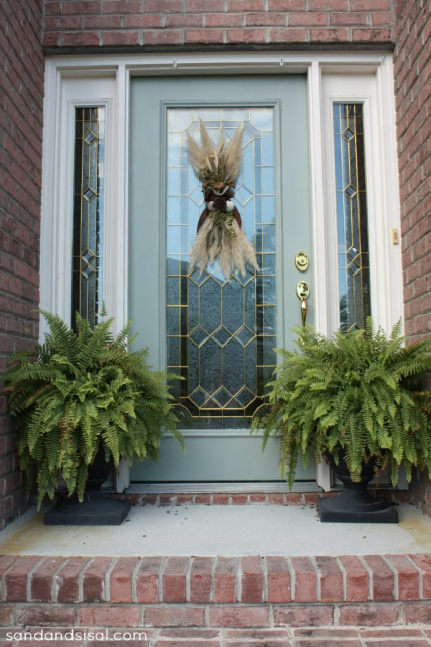 Pampas grass is a great addition to make fall wreaths. Source: Sand And Sisal